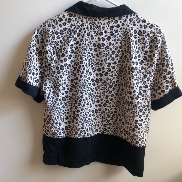 VINTAGE Focus Studio leopard print women’s top, bowling shirt - Picture 5 of 5